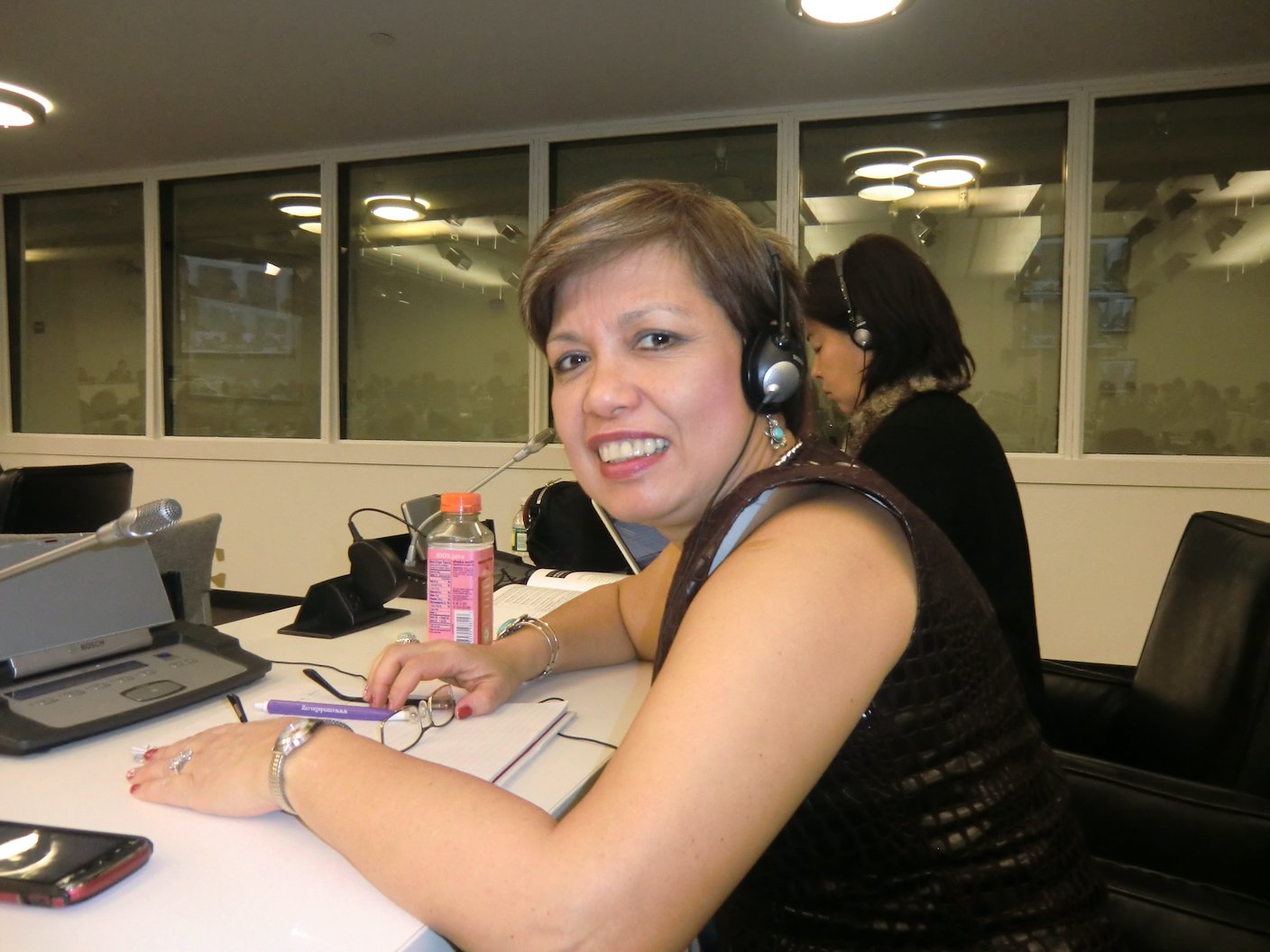 Susie on the phone, ready to answer questions from event hosts