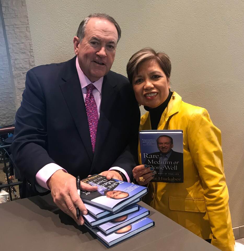 Susie Y. Jennings, R.N. with Gov. Mike Huckabee