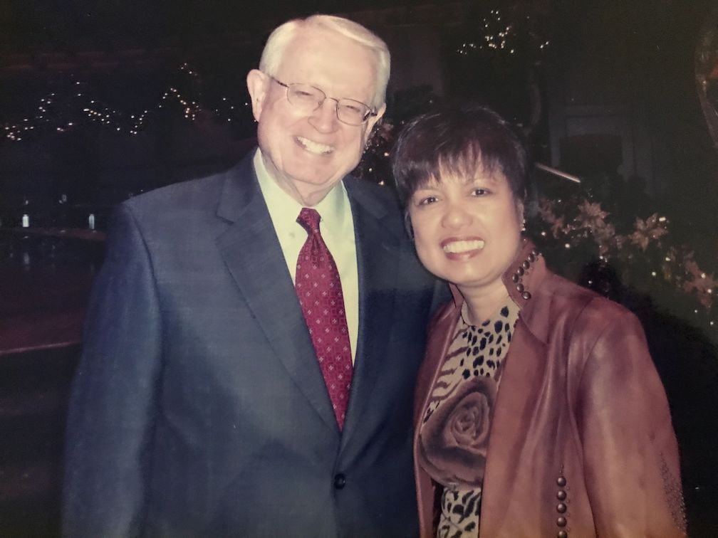 Susie Y. Jennings, R.N. with Chuck Swindoll