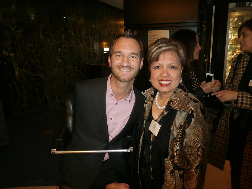 Susie Y. Jennings, R.N. with Nick Vujicic